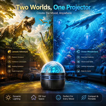 Official Store | 🦖🎁SCNDR® 360° Smart Holographic Starry Sky Projector (HD Smart Dynamic 5D)