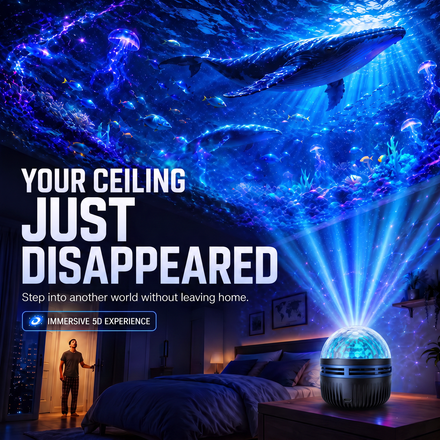 Official Store | 🦖🎁SCNDR® 360° Smart Holographic Starry Sky Projector (HD Smart Dynamic 5D)