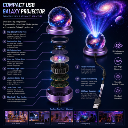 Official Store |✨🐉SCNDR® 360° Smart Holographic Starry Sky Projector (HD Smart Dynamic 5D)