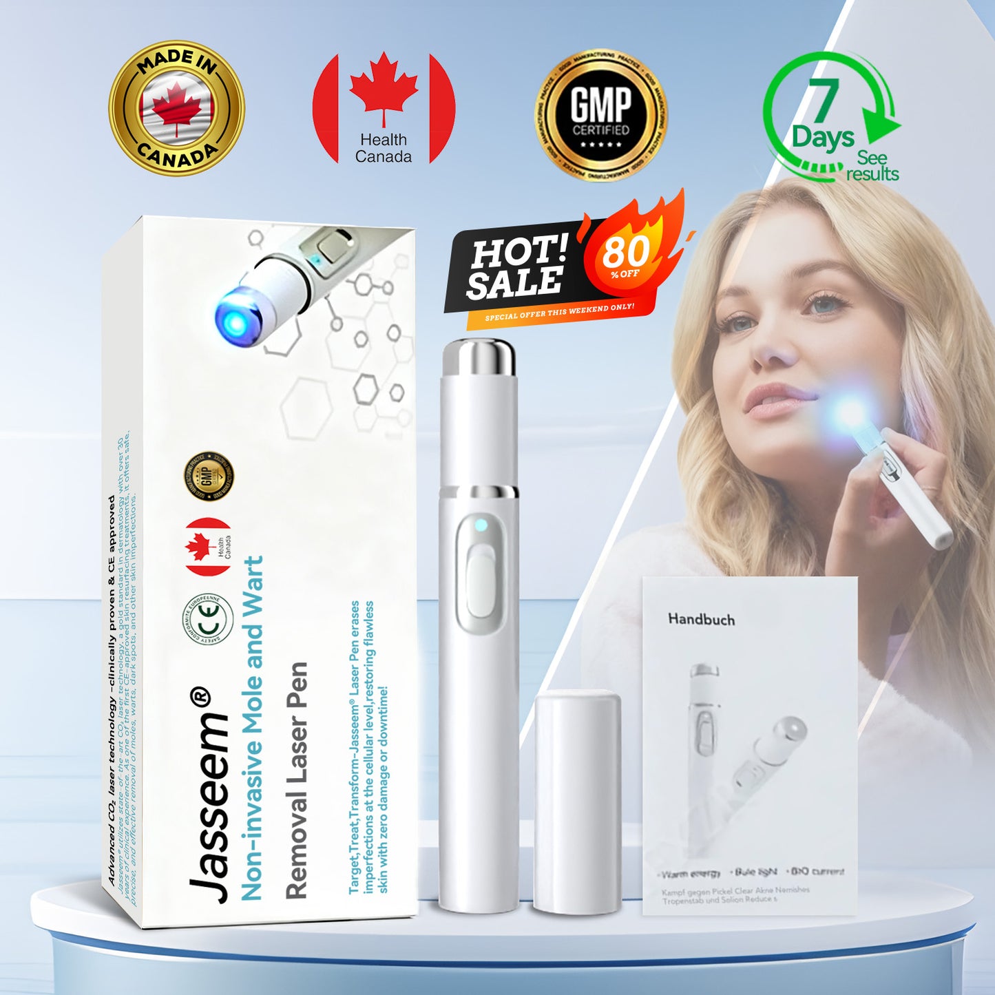 𝐉𝐚𝐬𝐬𝐞𝐞𝐦® Medical-Grade Laser Pen 💕 (Powered by CO₂ laser technology – effectively removes moles, warts, skin tags, pigmentation spots, and other skin imperfections)🔥