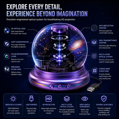 Official Store |✨🐉SCNDR® 360° Smart Holographic Starry Sky Projector (HD Smart Dynamic 5D)