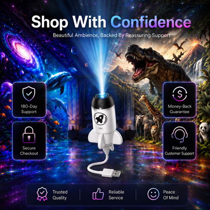 Official Store | 🎁🎁🎁 SCNDR® Rocket Smart Holographic Star Projector (HD Smart Dynamic 5D)