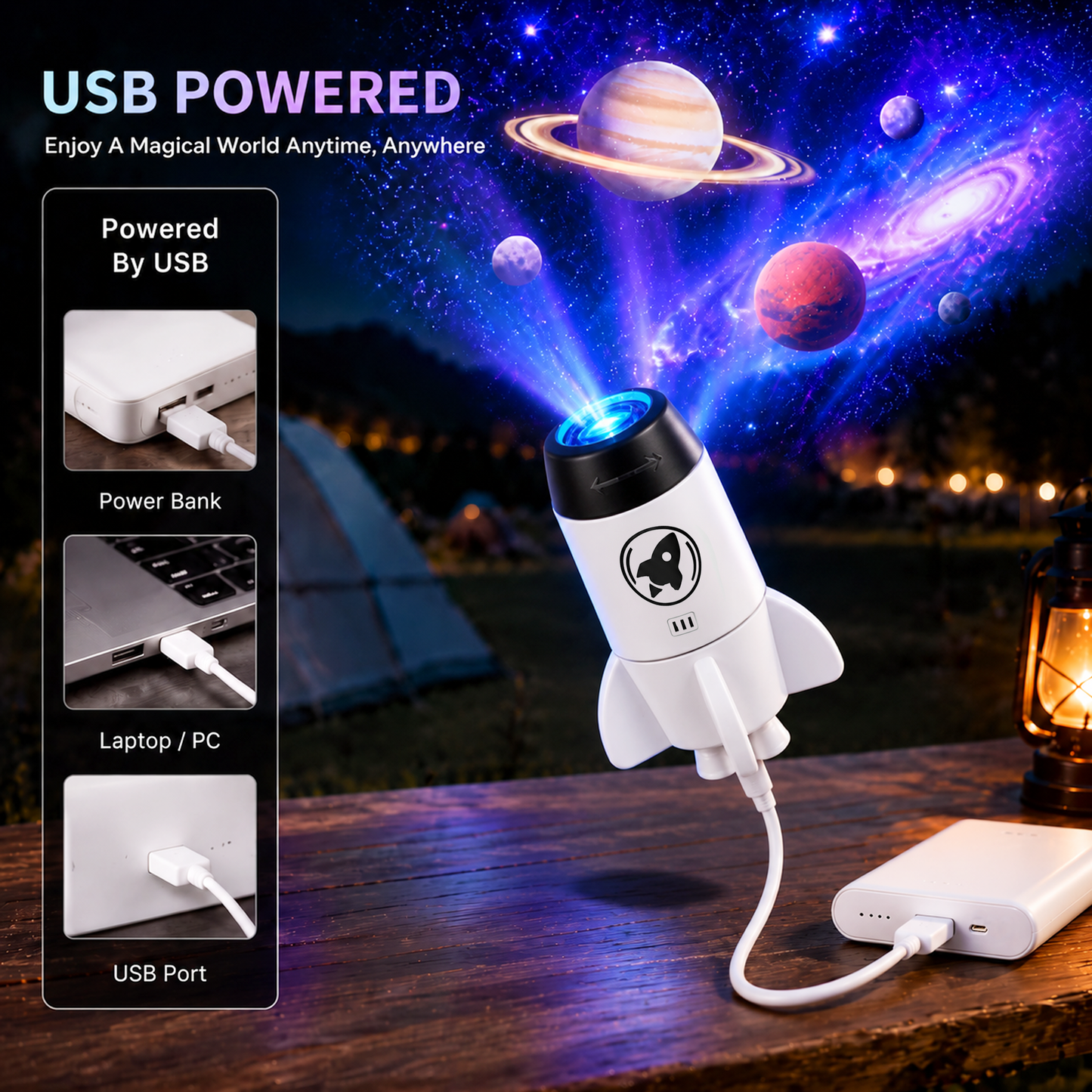 Official Store | 🎁🎁🎁 SCNDR® Rocket Smart Holographic Star Projector (HD Smart Dynamic 5D)