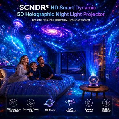 Official Store |✨🐉SCNDR® 360° Smart Holographic Starry Sky Projector (HD Smart Dynamic 5D)