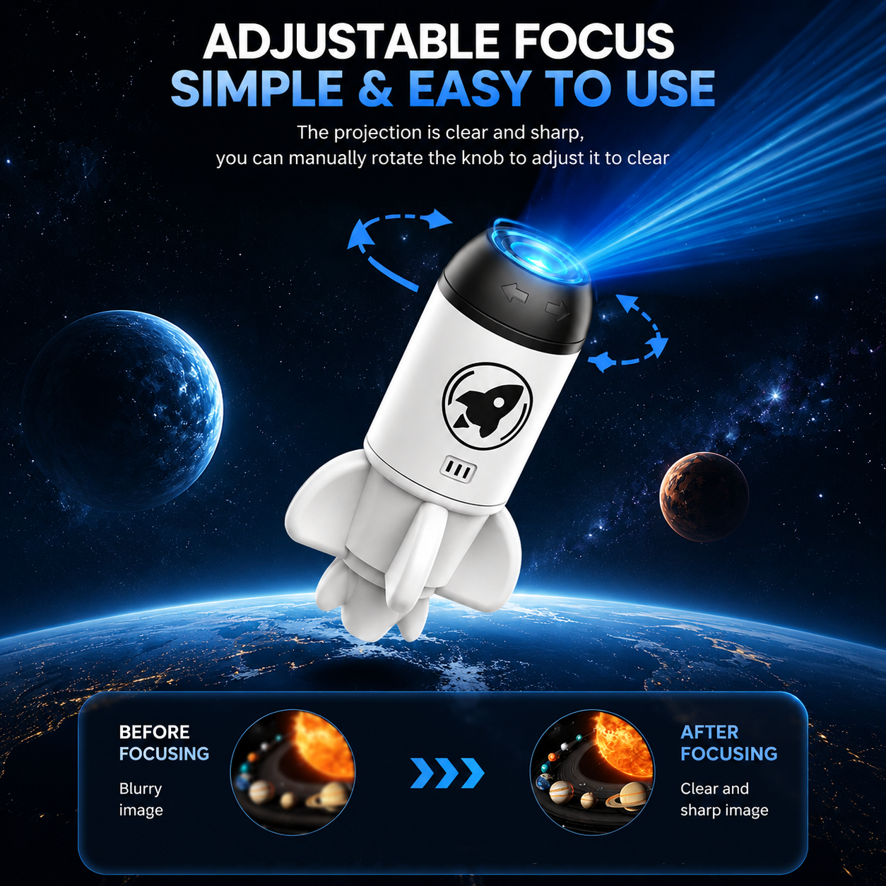 Official Store | 🎁🎁🎁 SCNDR® Rocket Smart Holographic Star Projector (HD Smart Dynamic 5D)