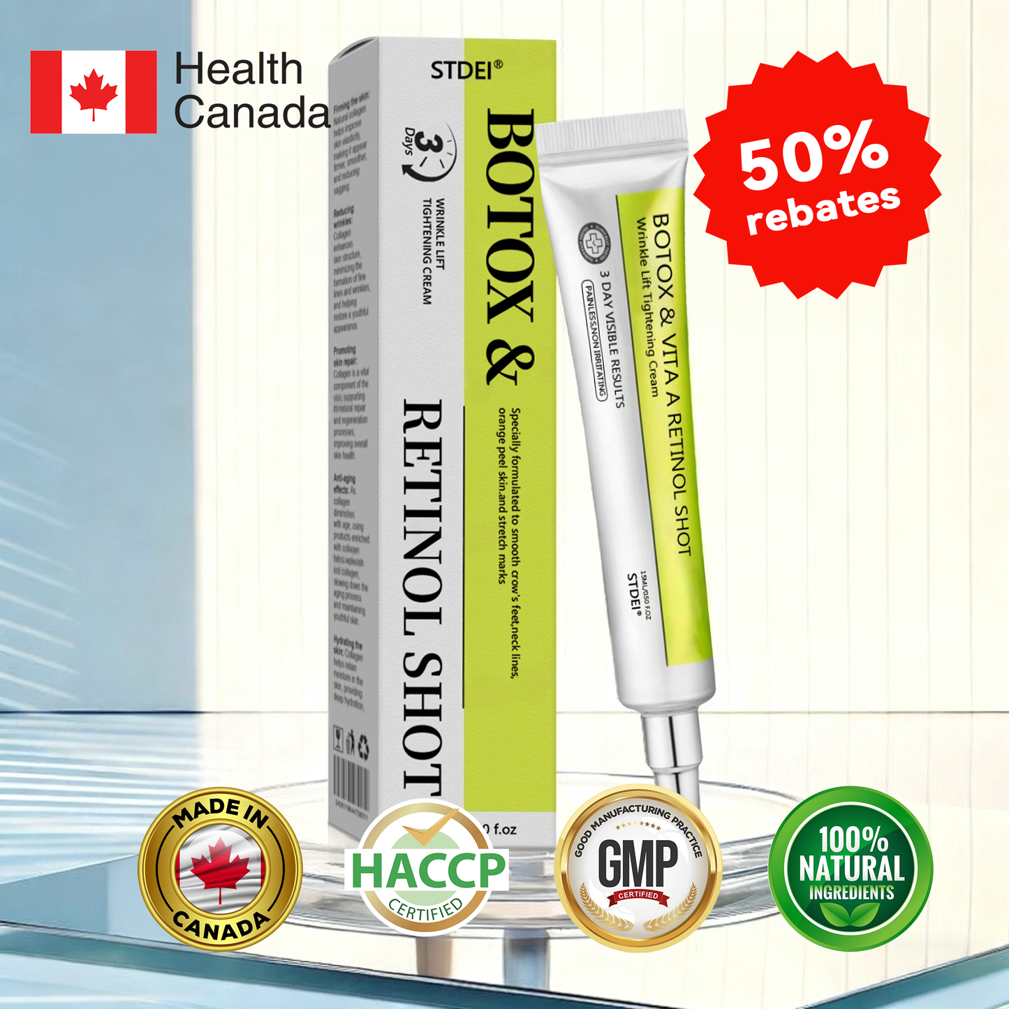 Official Store | Rejuvenate Your Skin Instantly 💫 STDEI® BOTOX & VITA A RETINOL SHOT Anti-Wrinkle Lifting & Firming Cream