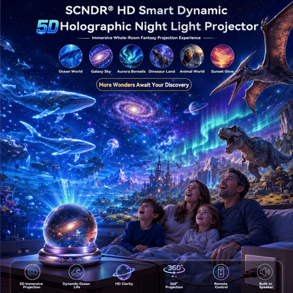 Official Store |✨🐉SCNDR® 360° Smart Holographic Starry Sky Projector (HD Smart Dynamic 5D)