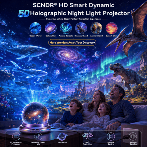 Official Store |✨🐉SCNDR® 360° Smart Holographic Starry Sky Projector (HD Smart Dynamic 5D)