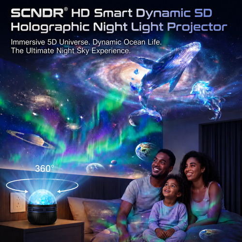 Official Store | 💖🎁SCNDR® 360° Smart Holographic Starry Sky Projector (HD Smart Dynamic 5D)
