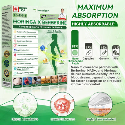 𝑶𝒇𝒇𝒊𝒄𝒊𝒂𝒍 𝑺𝒕𝒐𝒓𝒆 | 𝑳𝒖𝒙𝒂𝒓𝒊𝒔𝒆® 𝑴𝒐𝒓𝒊𝒏𝒈𝒂 & 𝑩𝒆𝒓𝒃𝒆𝒓𝒊𝒏𝒆 10-𝑰𝑵-1 𝑨𝒅𝒗𝒂𝒏𝒄𝒆𝒅 𝑵𝒂𝒏𝒐 𝑴𝒊𝒄𝒓𝒐𝒏𝒆𝒆𝒅𝒍𝒆 𝑷𝒂𝒕𝒄𝒉 (𝐎𝐧𝐜𝐞 𝐃𝐚𝐢𝐥𝐲, 𝐯𝐢𝐬𝐢𝐛𝐥𝐞 𝐜𝐡𝐚𝐧𝐠𝐞𝐬 𝐢𝐧 𝟕 𝐝𝐚𝐲𝐬）💕 𝐎𝐛𝐞𝐬𝐢𝐭𝐲, 𝐃𝐢𝐚𝐛𝐞𝐭𝐞𝐬, 𝐒𝐥𝐞𝐞𝐩 𝐀𝐩𝐧𝐞𝐚, 𝐀𝐧𝐝 𝐉𝐨𝐢𝐧𝐭 𝐈𝐬𝐬𝐮𝐞𝐬