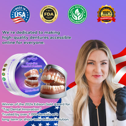 𝐉𝐚𝐬𝐬𝐞𝐞𝐦® Latest Premium Comfort Dentures🍀(High-End Dentures, Easy to Wear - Limited Time 70% Discount)