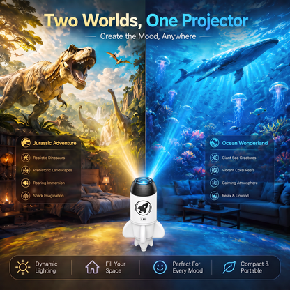 Official Store | 🎁🎁🎁 SCNDR® Rocket Smart Holographic Star Projector (HD Smart Dynamic 5D)