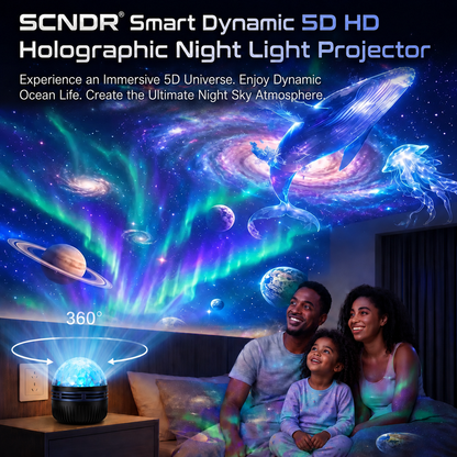 Official Store | 🌌🎁SCNDR® 360° Smart Holographic Starry Sky Projector (HD Smart Dynamic 5D)