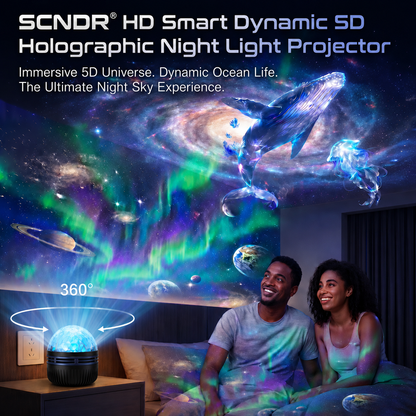 Official Store | ✨🎁SCNDR® 360° Smart Holographic Starry Sky Projector (HD Smart Dynamic 5D)